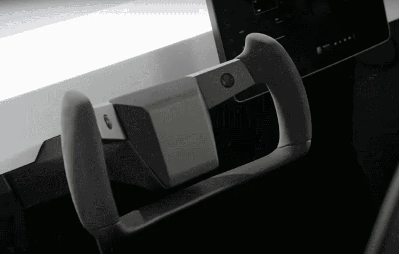 Tesla Cybertruck Will CyberTruck get the Yoke Steering cybertruck-handle-e1590738202912