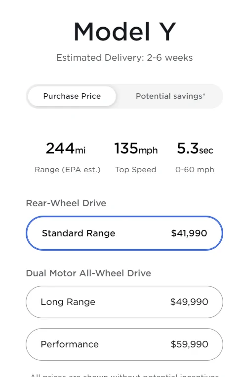 Tesla Cybertruck Tesla cancels Model Y RWD Long Range 1612386500064