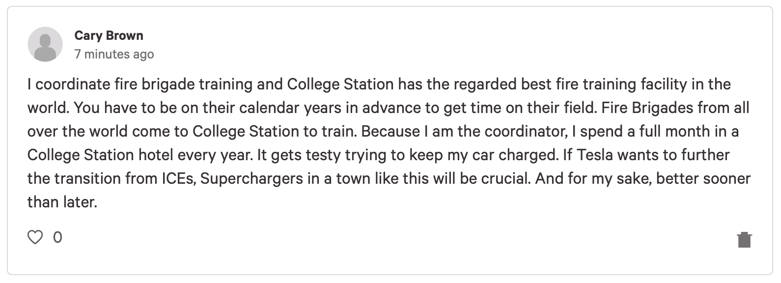 Tesla Cybertruck Found a Petition for a Supercharger in College Station Screen Shot 2021-02-10 at 9.05.21 AM