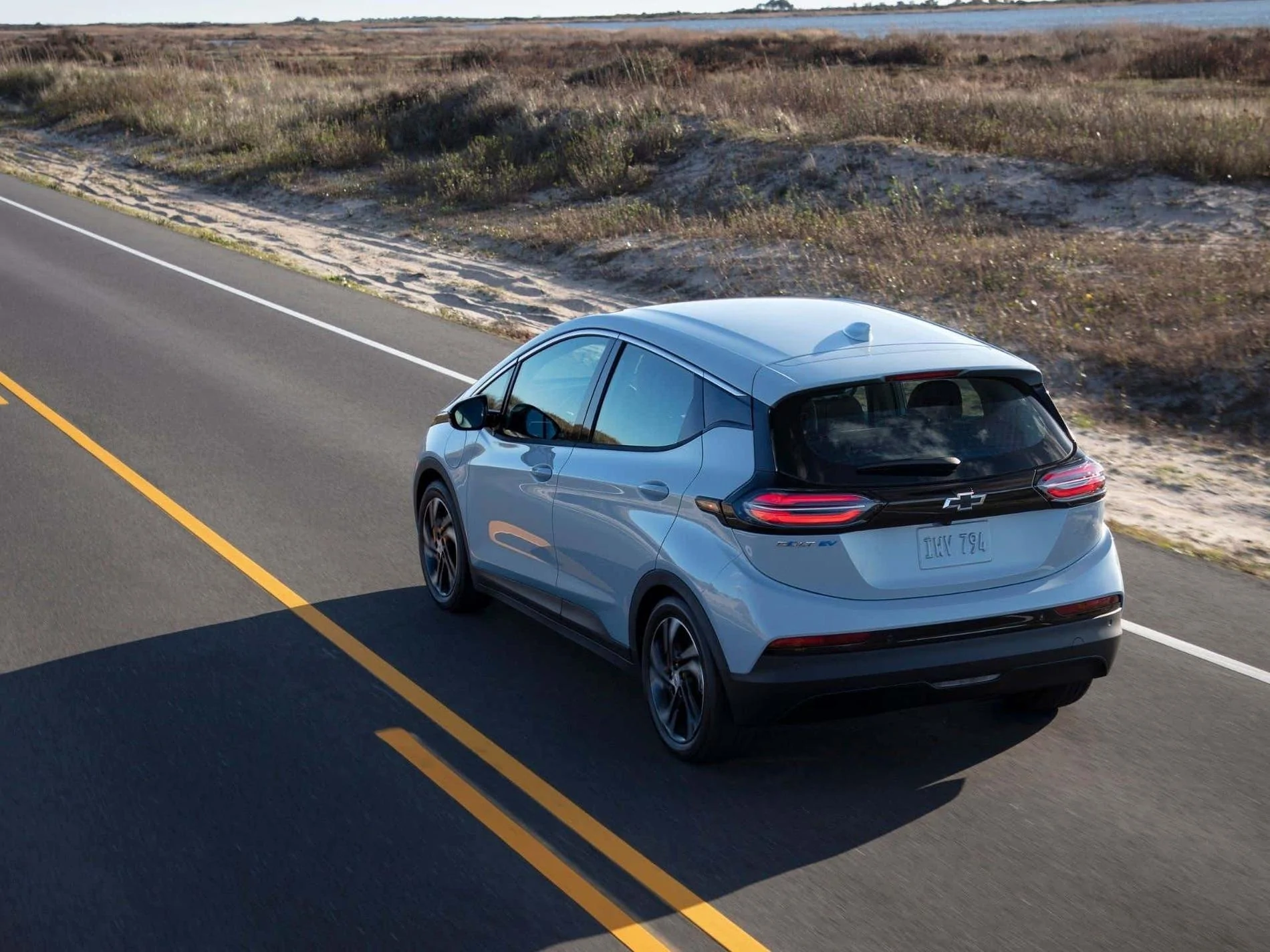 Tesla Cybertruck The 2022 Chevrolet Bolt EV Compared to the Tesla Model 3 and Nissan Leaf age-editor%2F1613339577141-chevrolet-boltevinline2