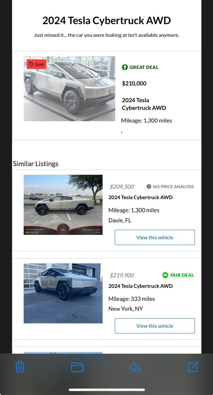 Tesla Cybertruck Be careful selling your Cybertruck! Tesla found sale listings, cancelled my other reservations and I may be blacklisted IMG_9818