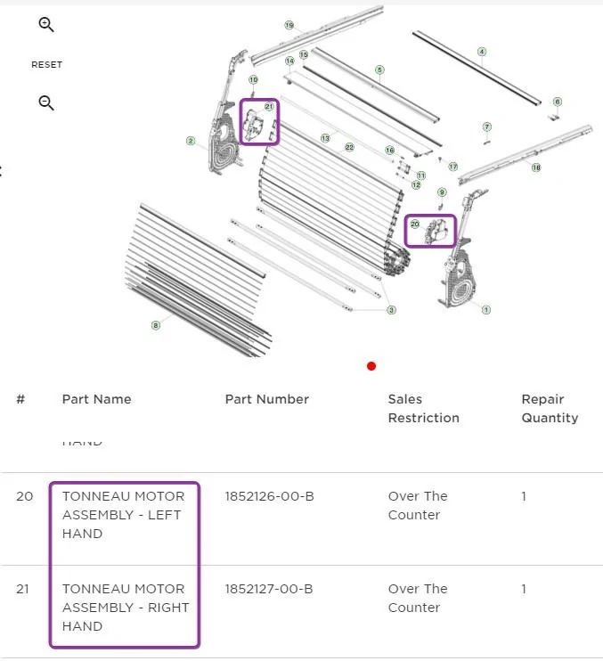Tesla Cybertruck Issue Alert: EGGREAR1_a563 _a564 Excessive use of tonneau cover detected y8qq6wj