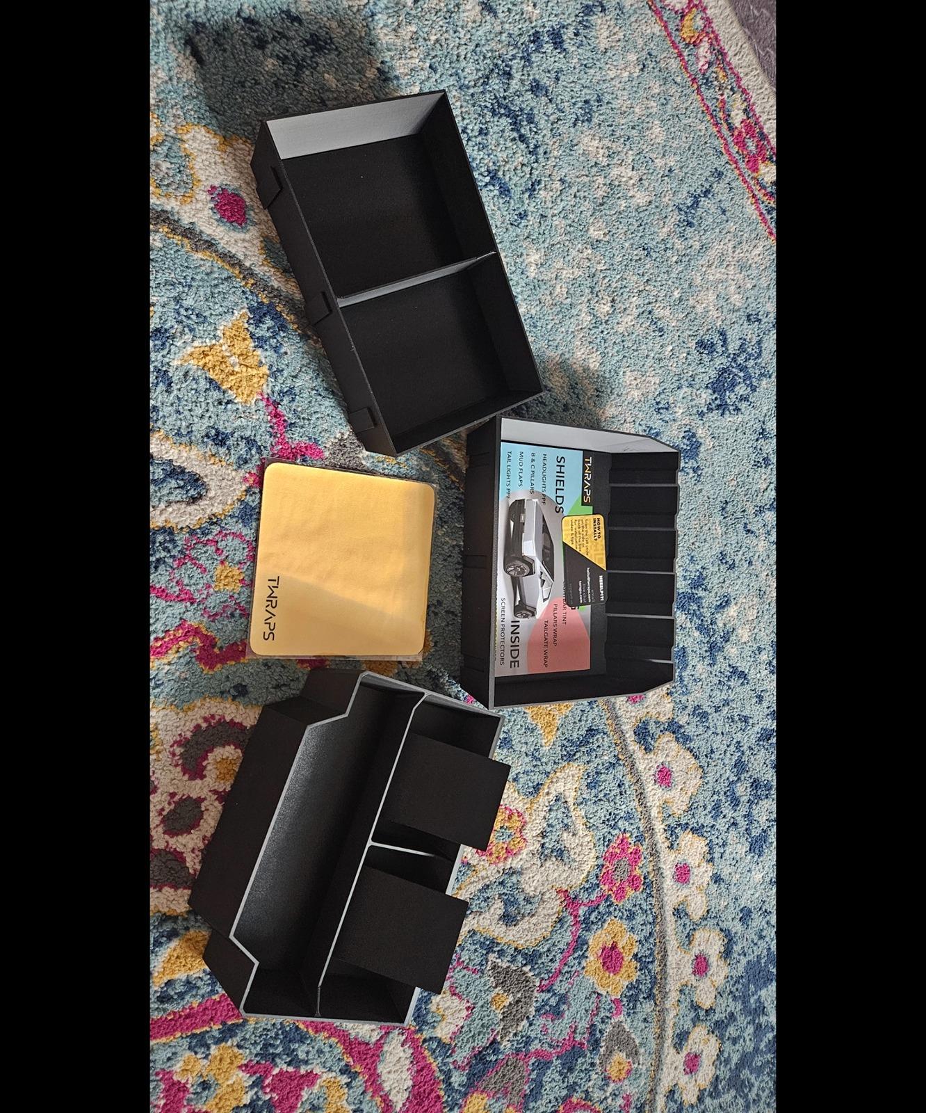 Tesla Cybertruck TWRAPS Lower Center Console Tray Insert received - first impressions Screenshot_20240313_174355_Gallery