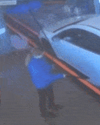 Tesla Cybertruck Cleaning inside of windshield -- using window cleaning mop with long handle Spray1-ezgif.com-optimize