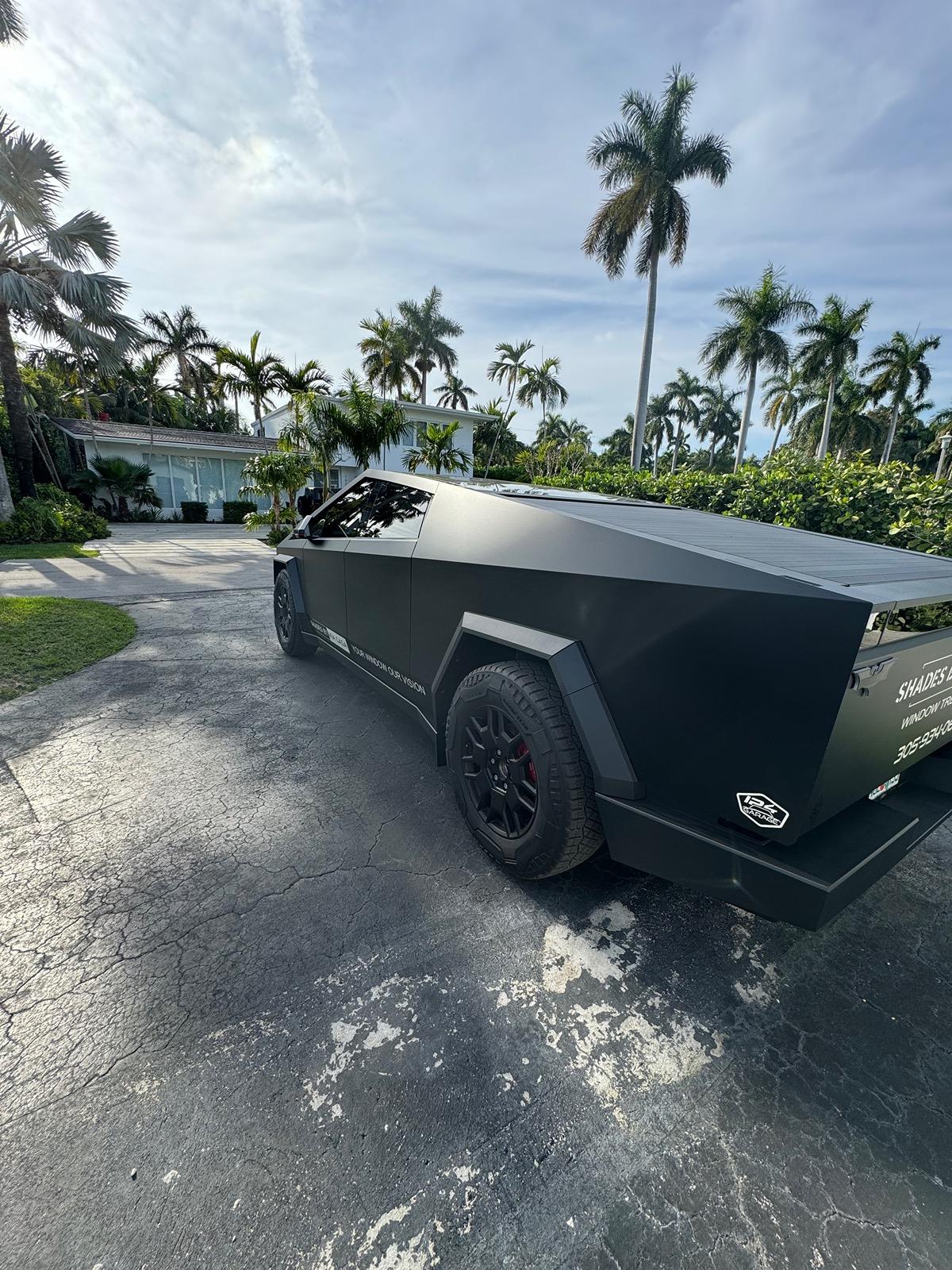 Tesla Cybertruck My Matte Black Cybertruck in South Beach IMG_6001