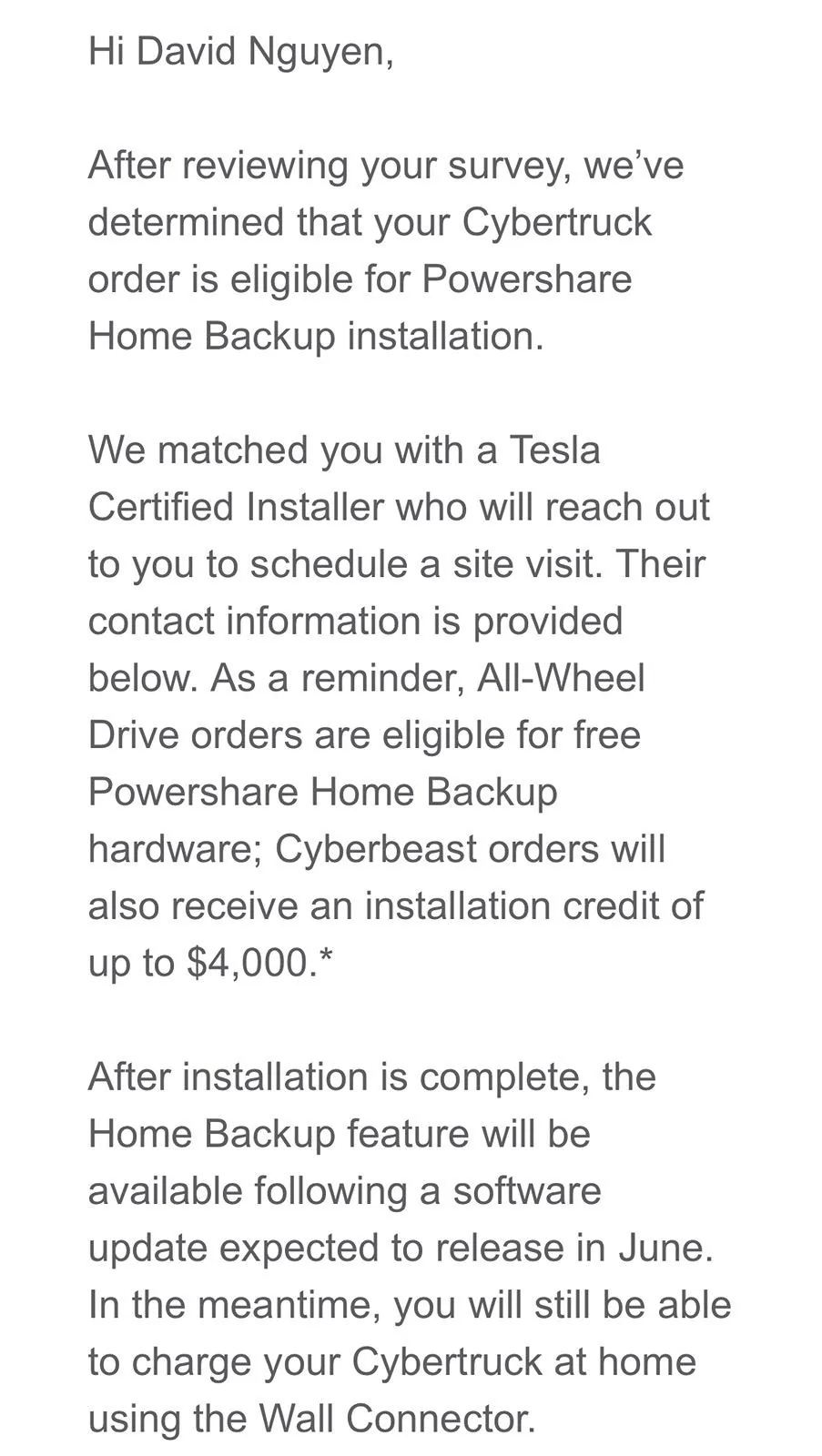 Tesla Cybertruck PowerShare Appointment Scheduling for CyberBeast! IMG_4040