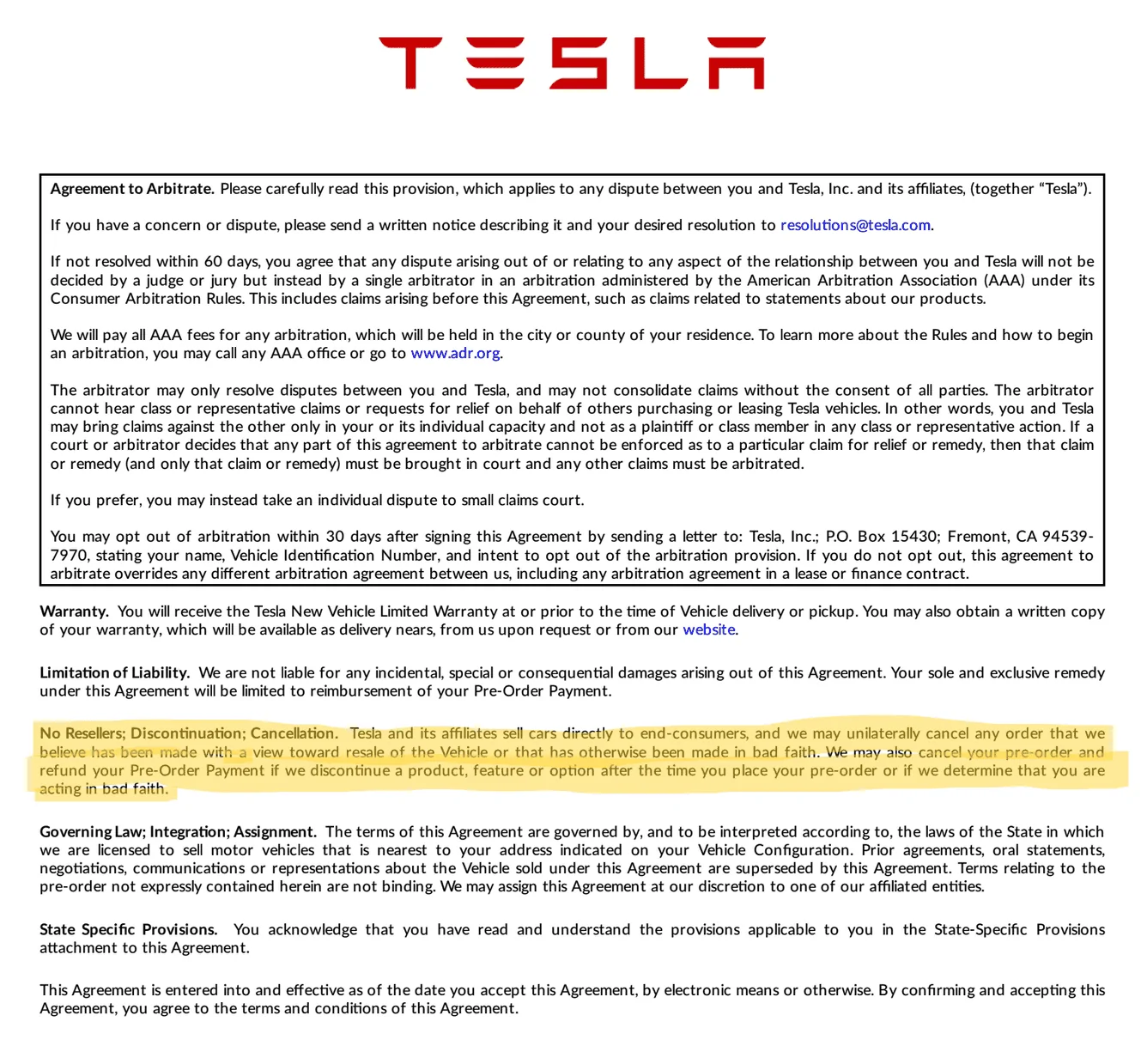 Tesla Cybertruck My Pre-Order Agreement doesn't have No Resale Clause gHIHGgm - Imgur