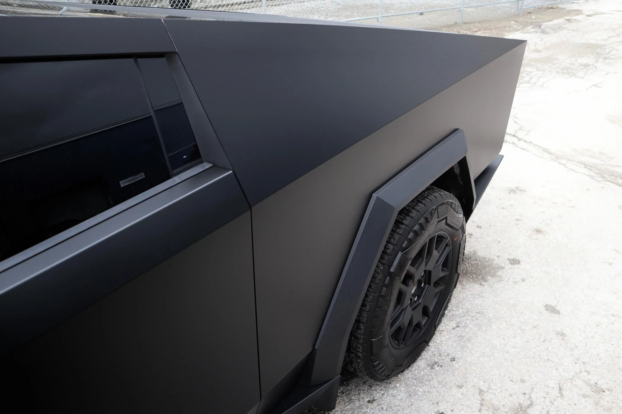 Tesla Cybertruck Just got Cybertruck wrapped in Satin Frozen Black PPF (from Pure PPF) 🥷🏻 IMG_6549