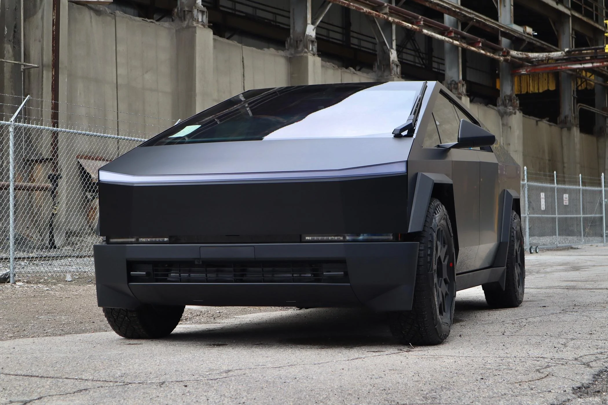 Tesla Cybertruck Just got Cybertruck wrapped in Satin Frozen Black PPF (from Pure PPF) 🥷🏻 IMG_6539