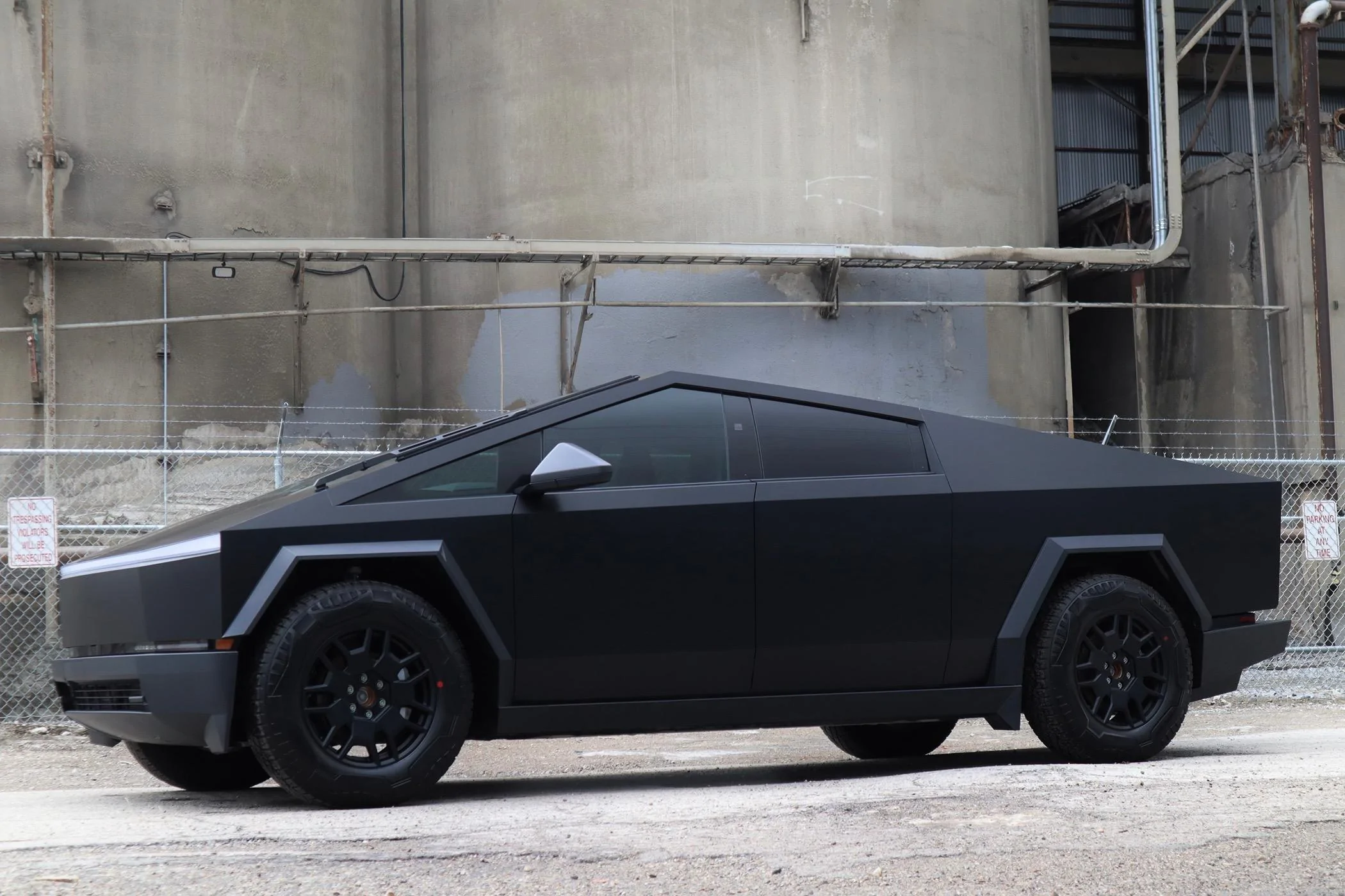 Tesla Cybertruck Just got Cybertruck wrapped in Satin Frozen Black PPF (from Pure PPF) 🥷🏻 IMG_6558
