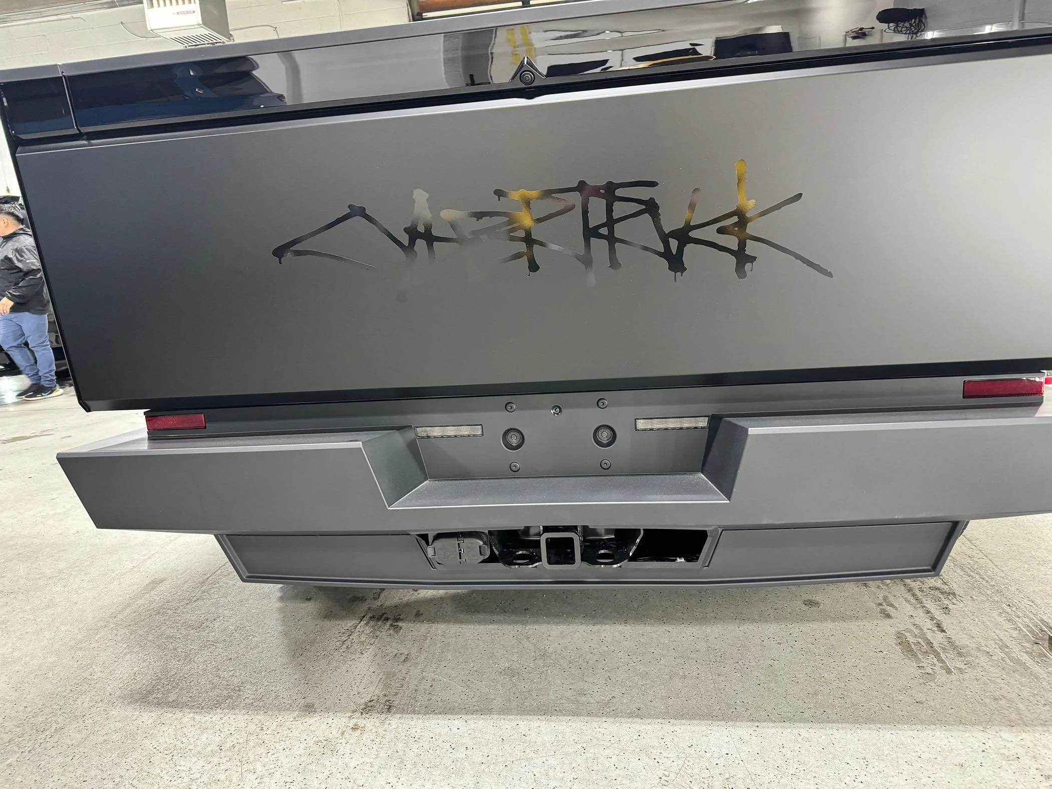 Tesla Cybertruck Just got Cybertruck wrapped in Satin Frozen Black PPF (from Pure PPF) 🥷🏻 IMG_0111