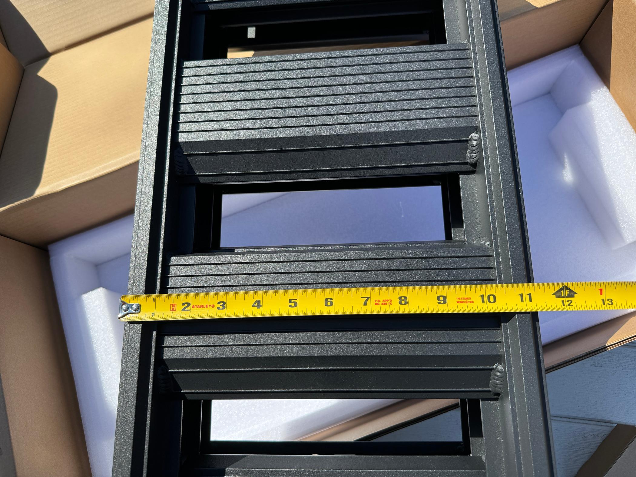 Tesla Cybertruck Width of the Tailgate Ramp accessory? [Answer: 11-11.5" inches] 20240316_185715200_iOS