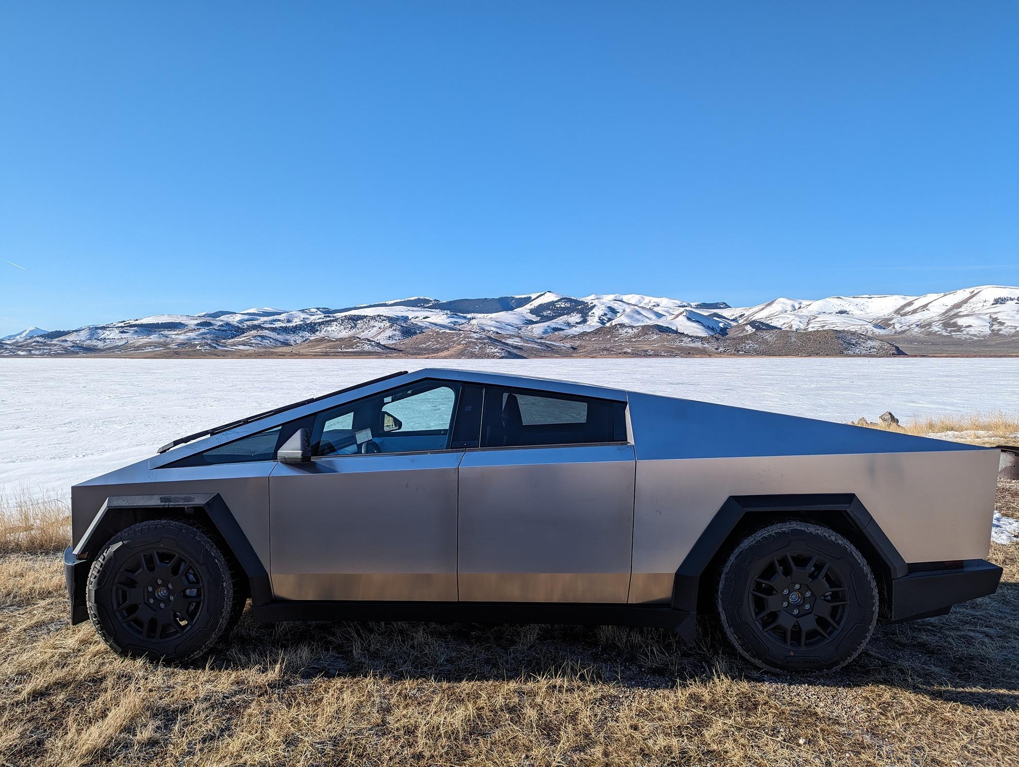 Tesla Cybertruck Montana fun in our Cybertruck. 😊 PXL_20240317_153155258