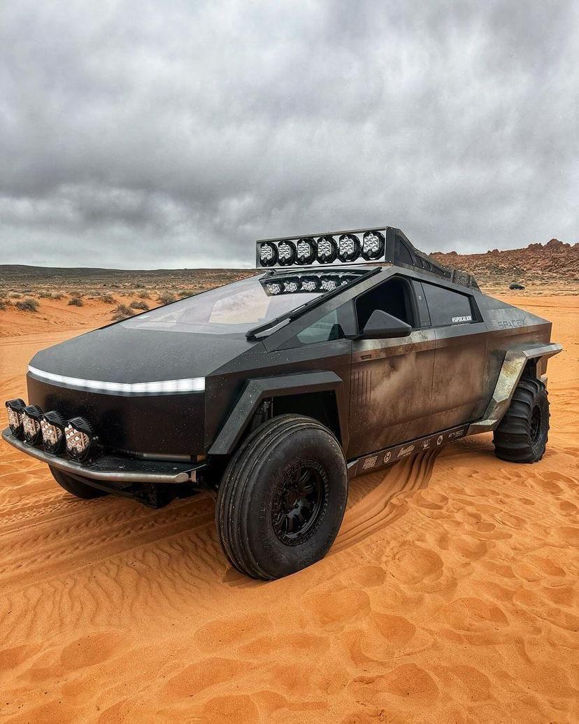 Tesla Cybertruck Cybertruck Cybertrax converted for sand & dunes use w/ sand paddles Cybertruck Cybertrax converted for sand use w: sand paddles 5