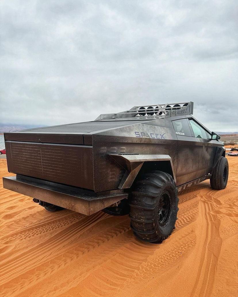 Tesla Cybertruck Cybertruck Cybertrax converted for sand & dunes use w/ sand paddles Cybertruck Cybertrax converted for sand use w: sand paddles 3