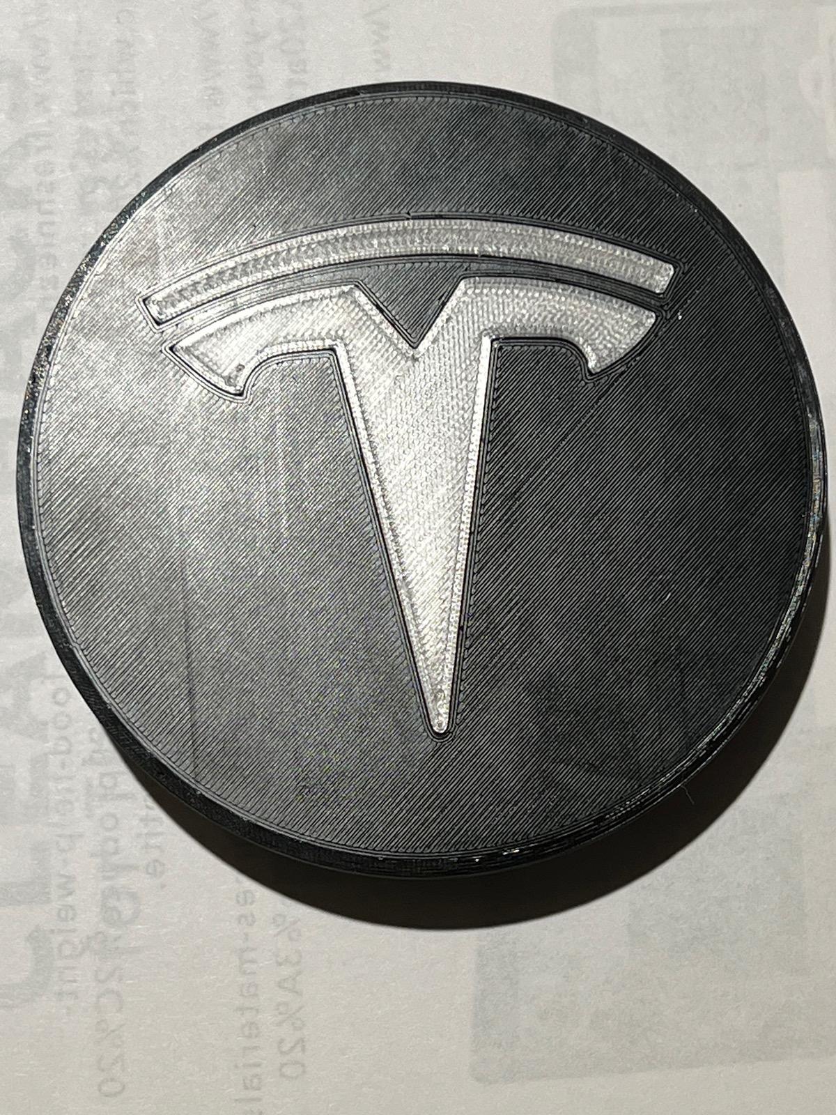 Tesla Cybertruck Center hub cover with Tesla logo - 3D Printed IMG_8887