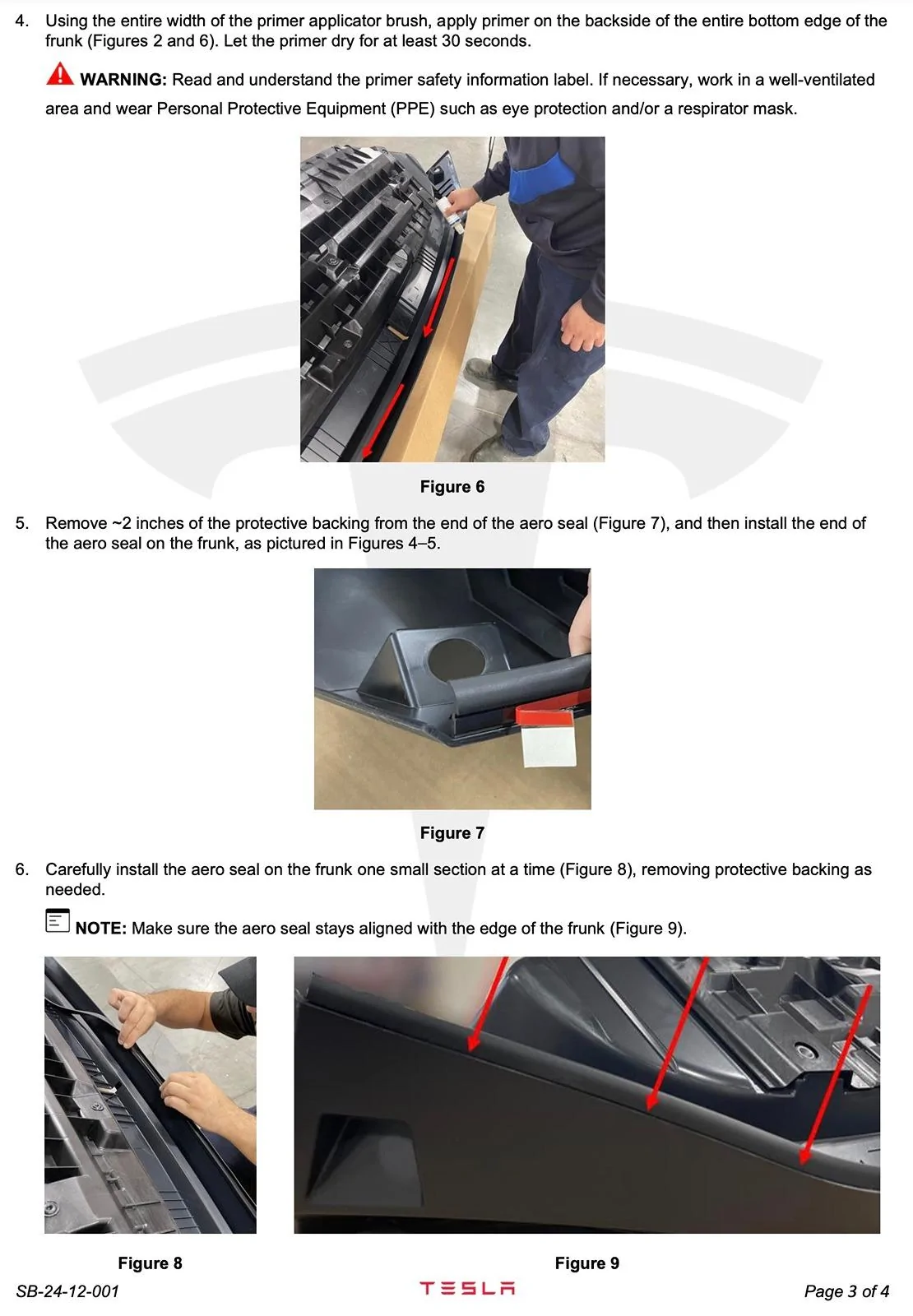 Tesla Cybertruck New TSB Service Bulletin - Frunk Seal (Retrofit Frunk Aero Seal) Frunk Seal (Retrofit Frunk Aero Seal) service bulletin tsb 2