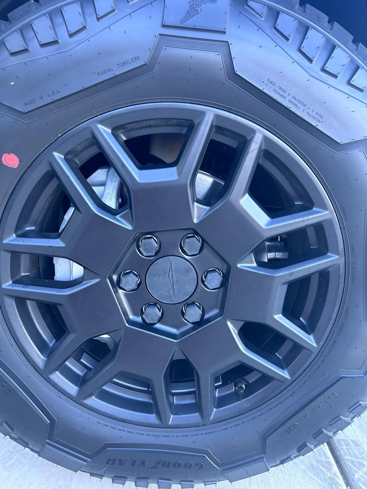Tesla Cybertruck 3D Printed Lug Nut Covers for Cybertruck wheels IMG_5570