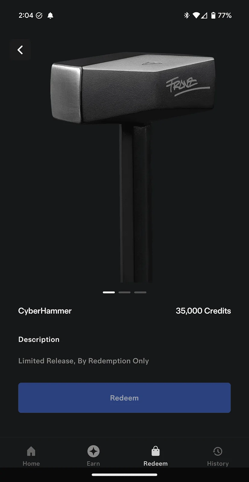 Tesla Cybertruck Cyber Hammer!! : 35k referral credits (limited edition - only 800 made) Screenshot_20240321-140441