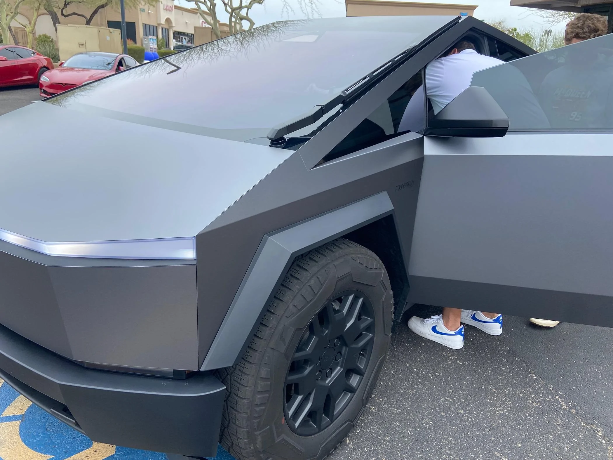 Tesla Cybertruck CTs in the wild at EV show IMG_7091