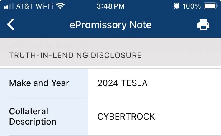 Tesla Cybertruck Proof of payment IMG_3004