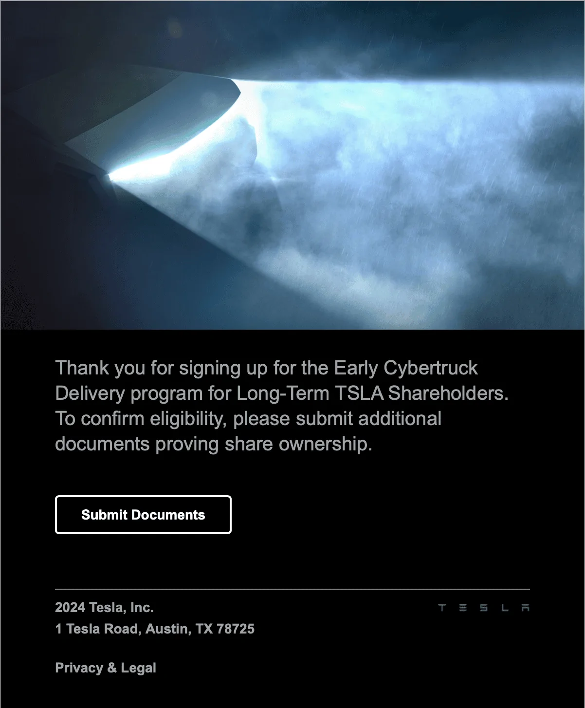 Tesla Cybertruck Maybe we were lied to. Cybertruck design not polarizing. Most regular people love it. Screenshot 2024-03-25 at 17.18.41