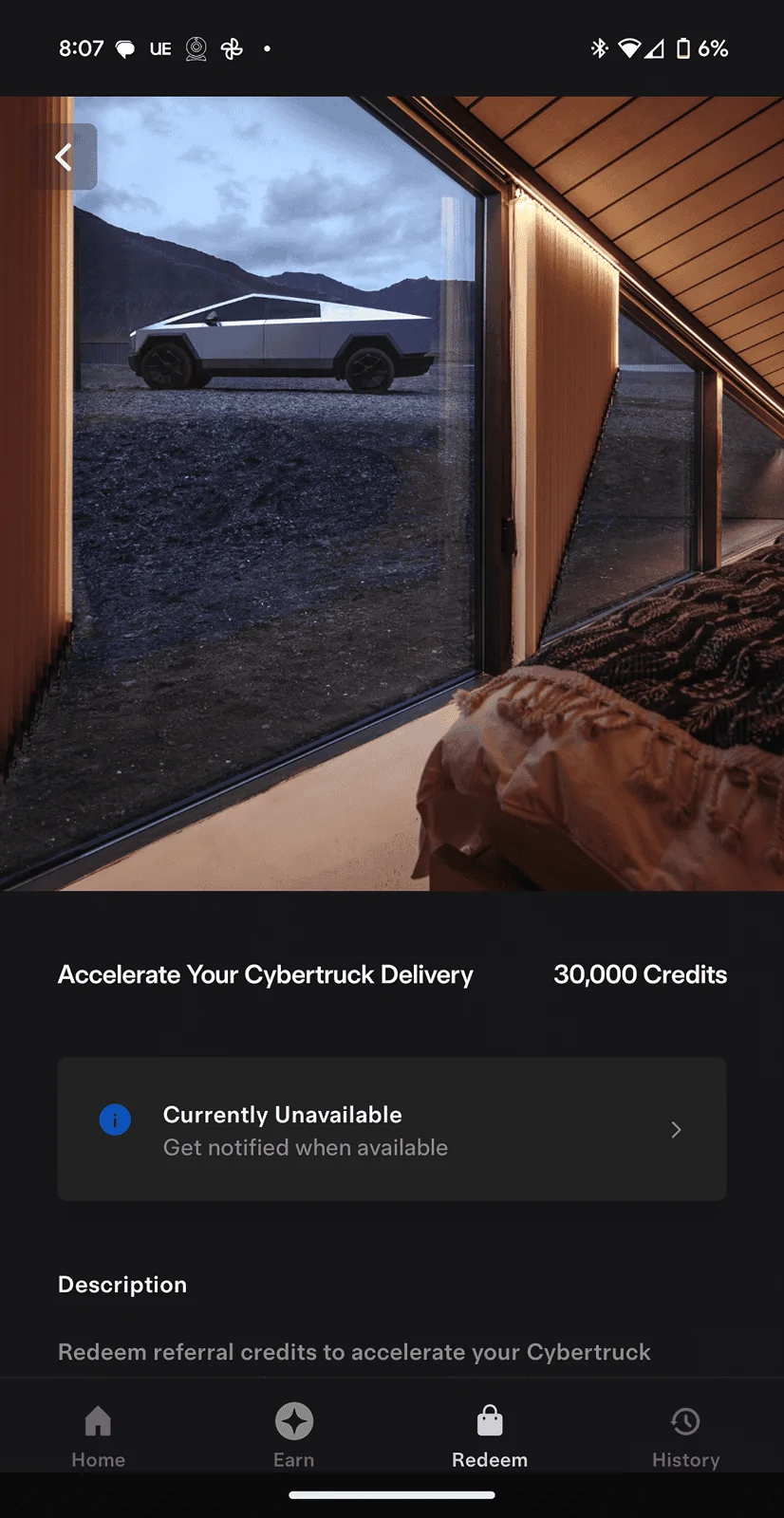 Tesla Cybertruck Referral points notifications Screenshot_20240325-200725