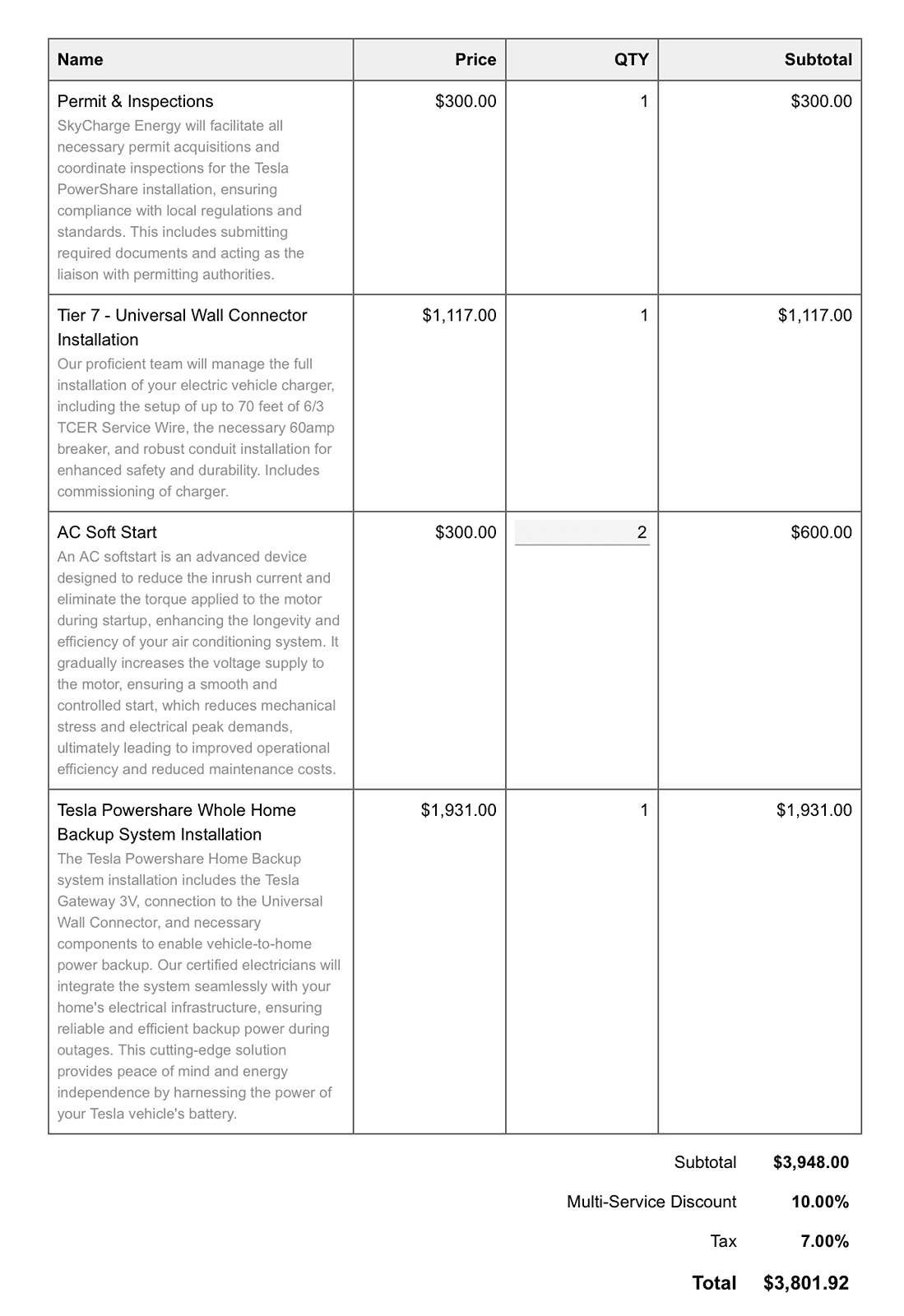 Tesla Cybertruck PowerShare install price / value Screenshot 2024-03-26 at 10.19.13 AM