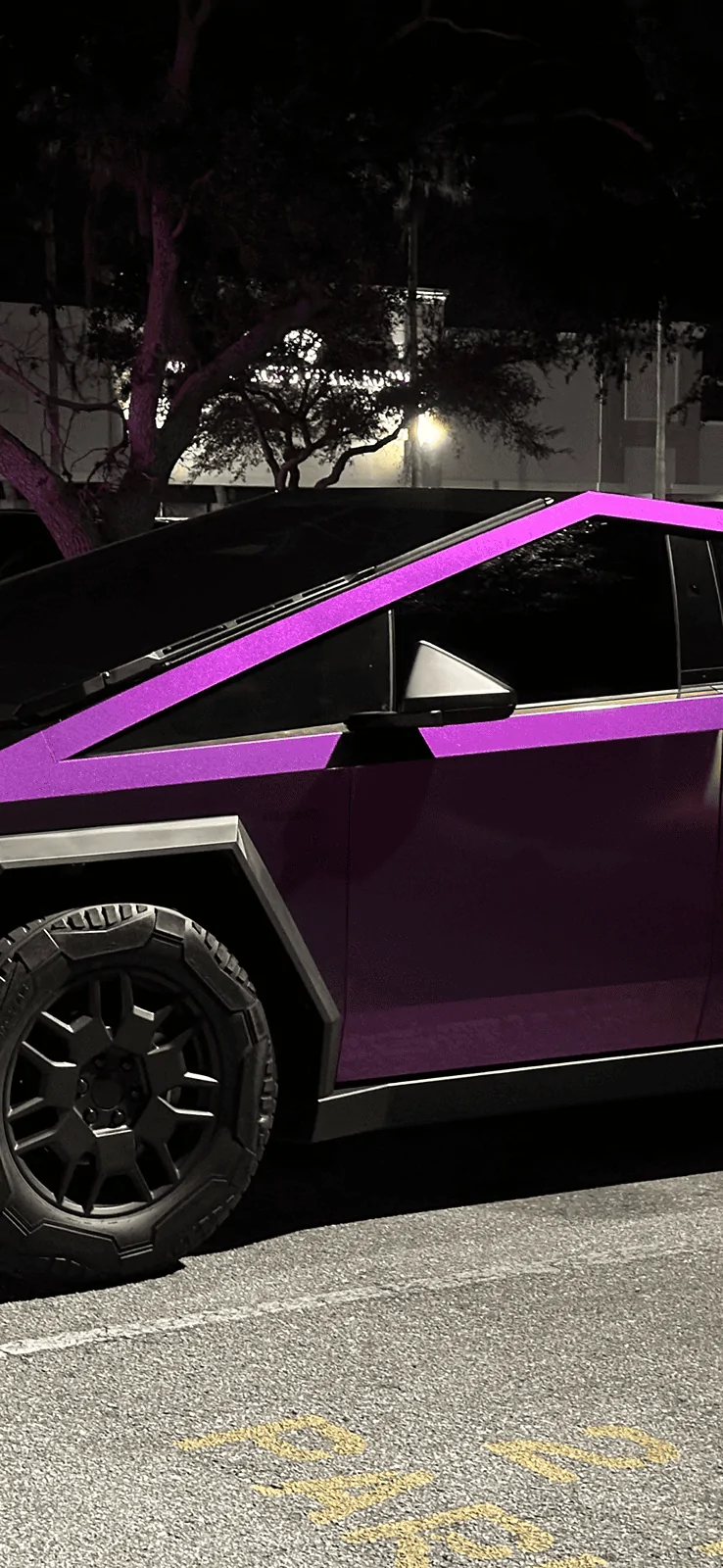 Tesla Cybertruck 3M High Gloss Deep Space Flip Wrap on my Cybertruck IMG_2067