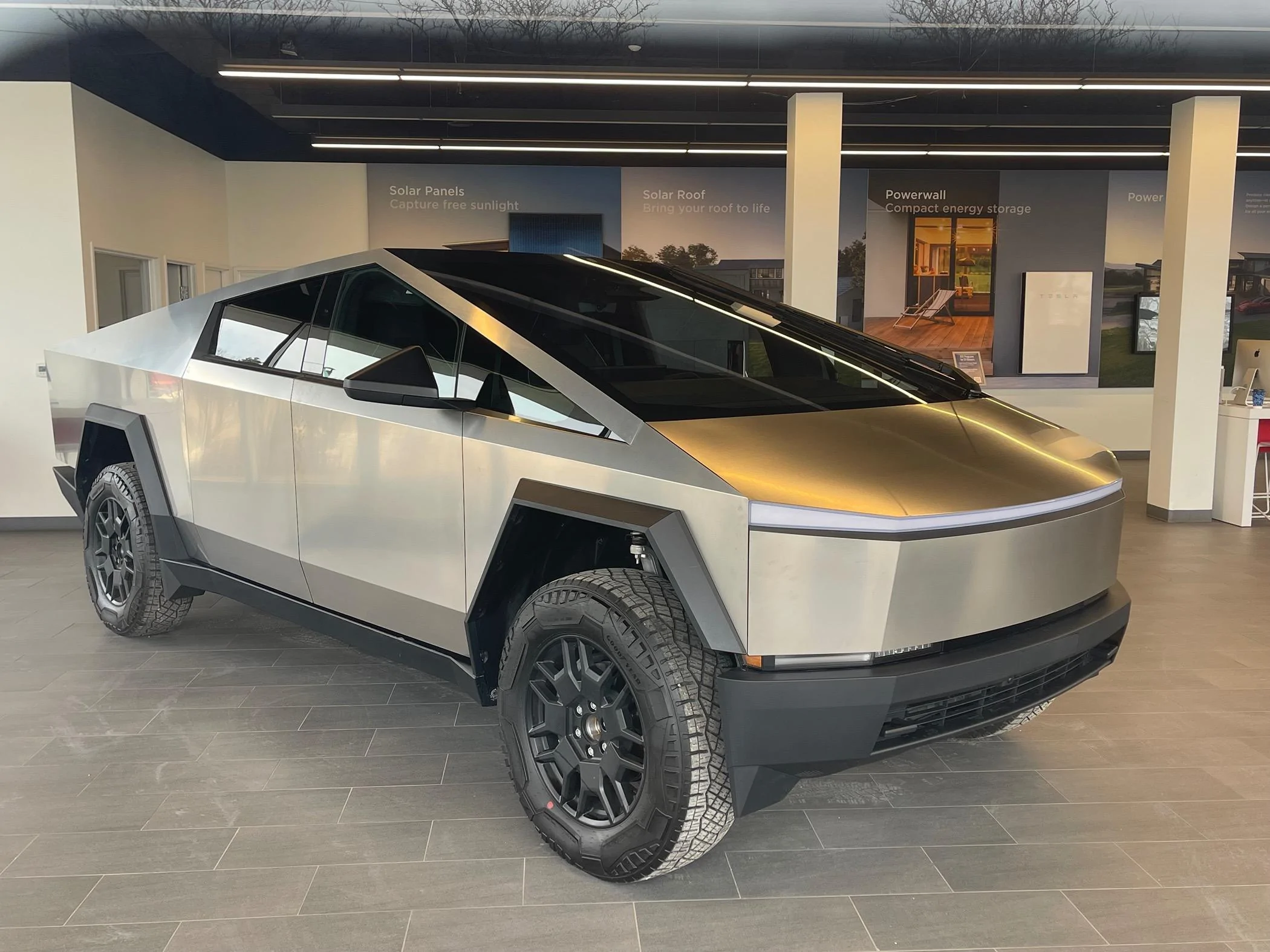 Tesla Cybertruck Michigan waiting room IMG_5996