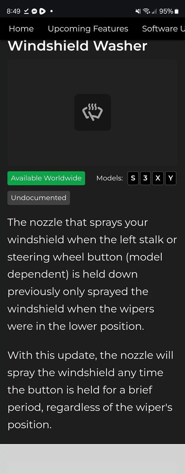 Tesla Cybertruck Cybertruck Software Update 2024.8.4  (Auto Wipers • Vehicle alarm includes trailer • One-Time Charge Limit • Tire Service Mileage • Rear Headphones) Screenshot_20240327_084902_Chrom