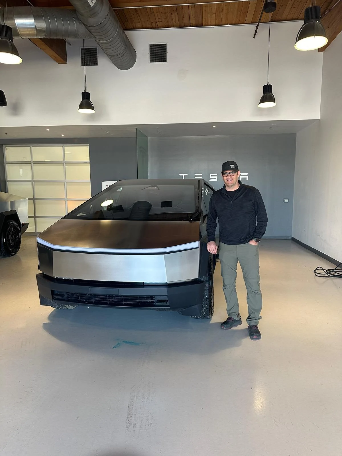 Tesla Cybertruck Delivery in Dallas and drove back to Kansas IMG_1823