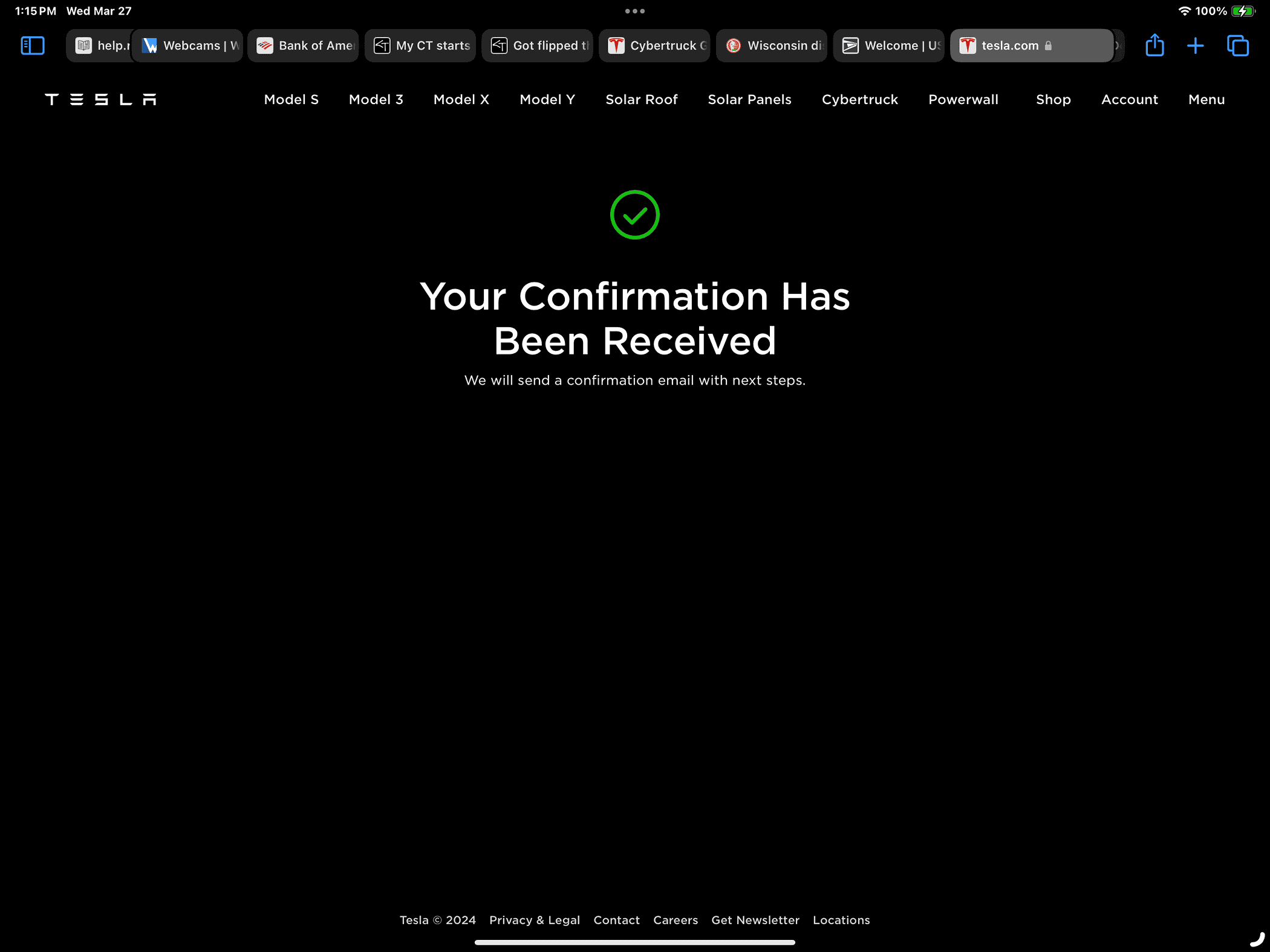 Tesla Cybertruck Early Delivery for long-term shareholders - eligibility confirmation emails now arriving! Get yours?! 📬 IMG_9242