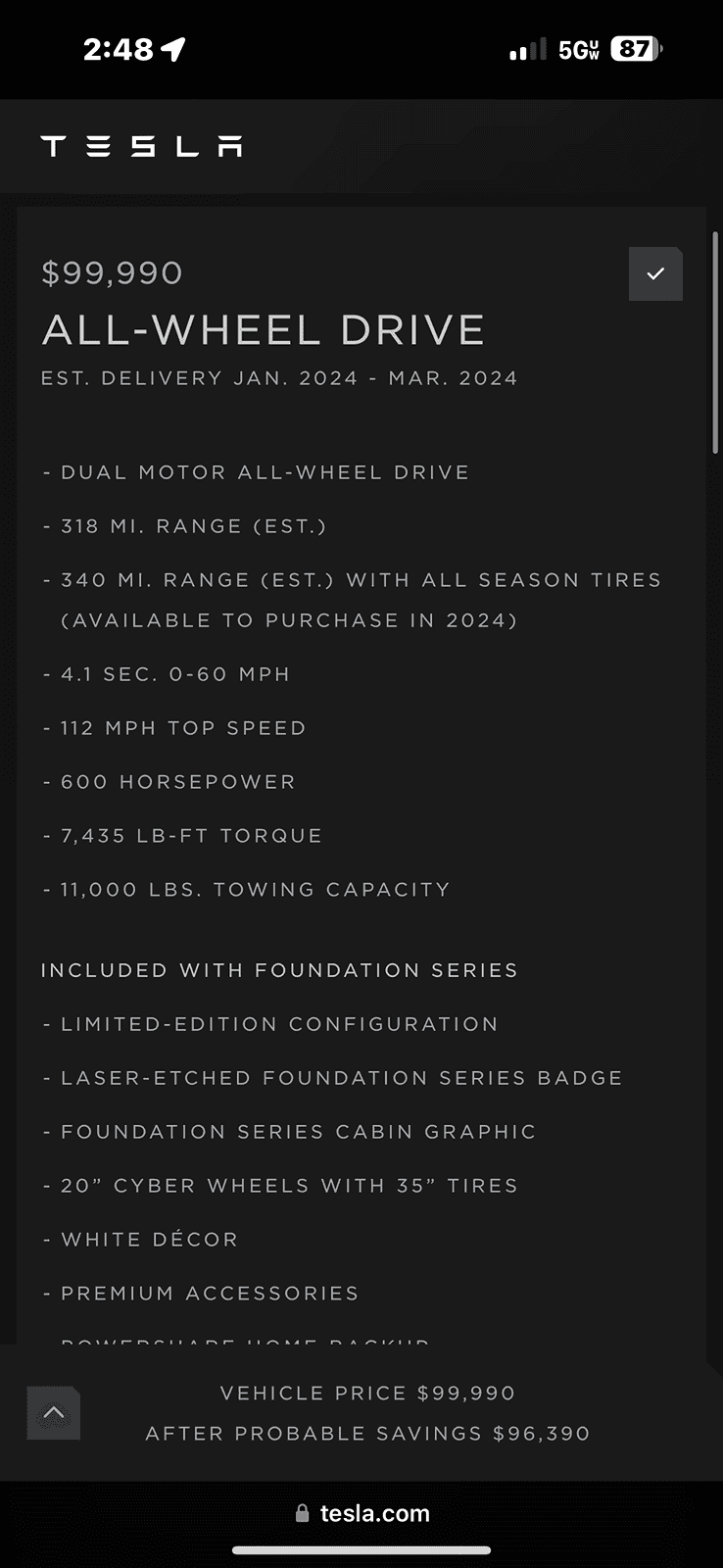 Tesla Cybertruck January Orders IMG_0598