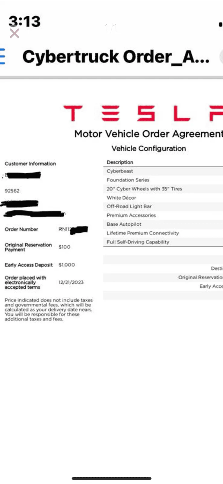 Tesla Cybertruck Thinking about canceling my Cybertruck order. IMG_2356