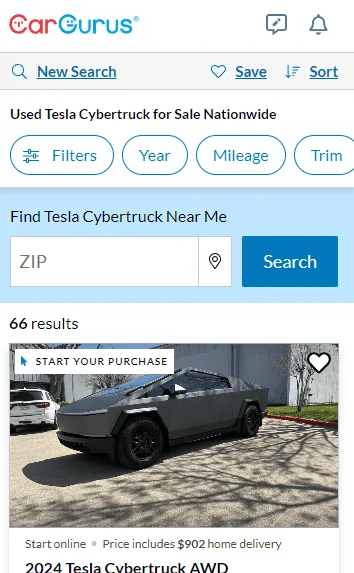 Tesla Cybertruck Flippers are done! 150+ Cybertruck for-sale listings 34523434574563312024
