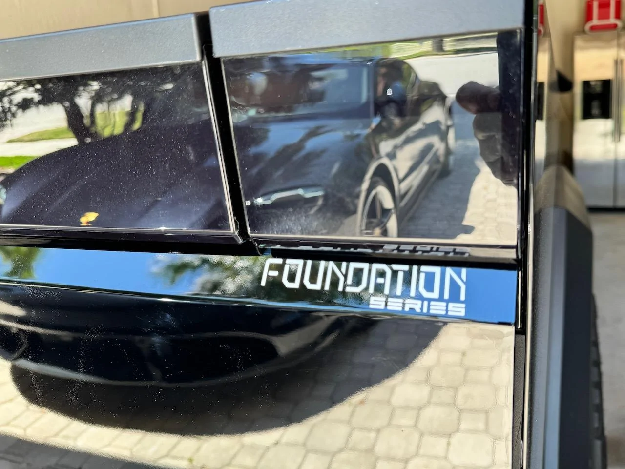 Tesla Cybertruck Gloss Black PPF Wrap Done! IMG_2429
