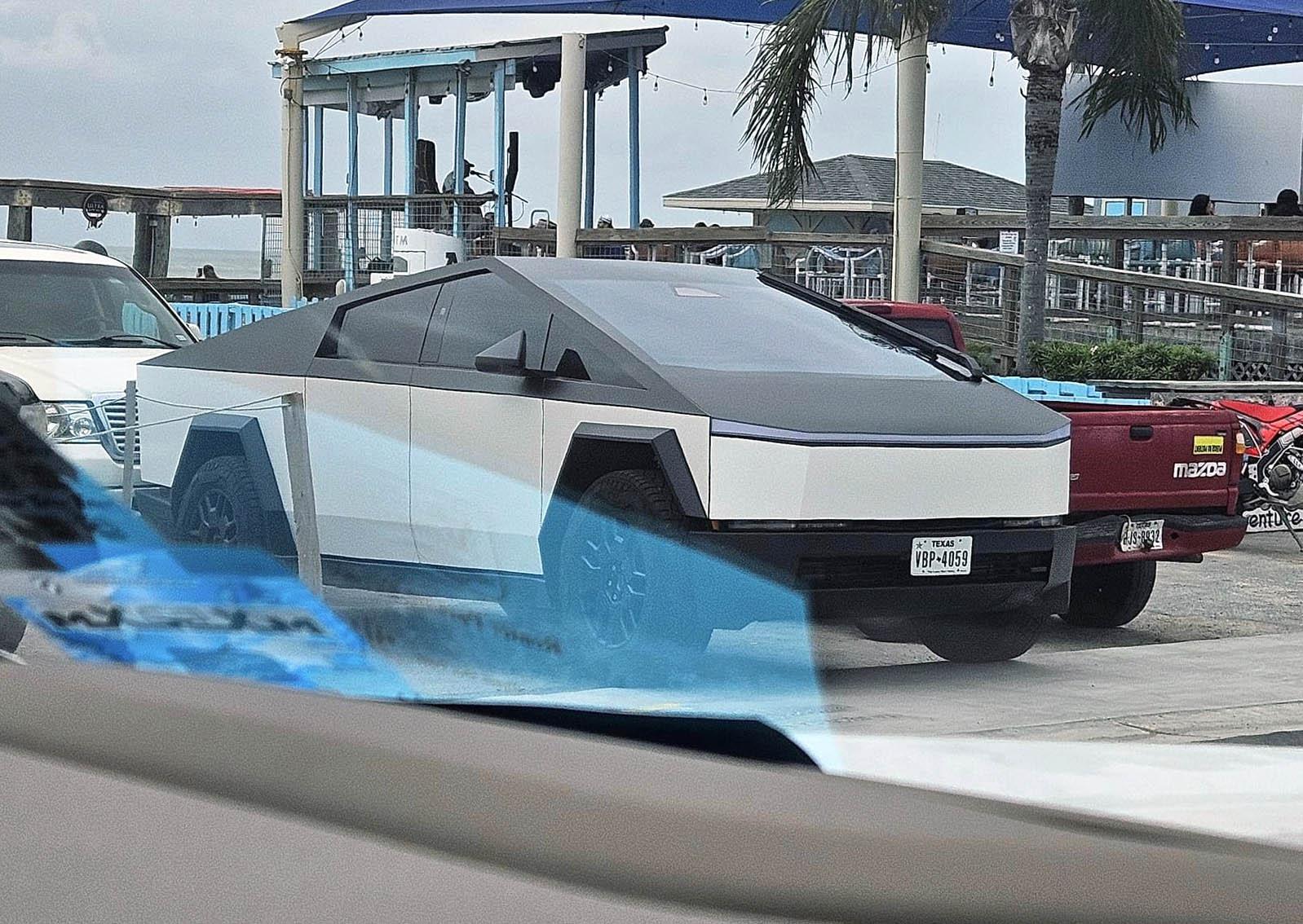 Tesla Cybertruck Two Tone Wrap (Black & White) Cybertruck! two tone color wrap cybertruck