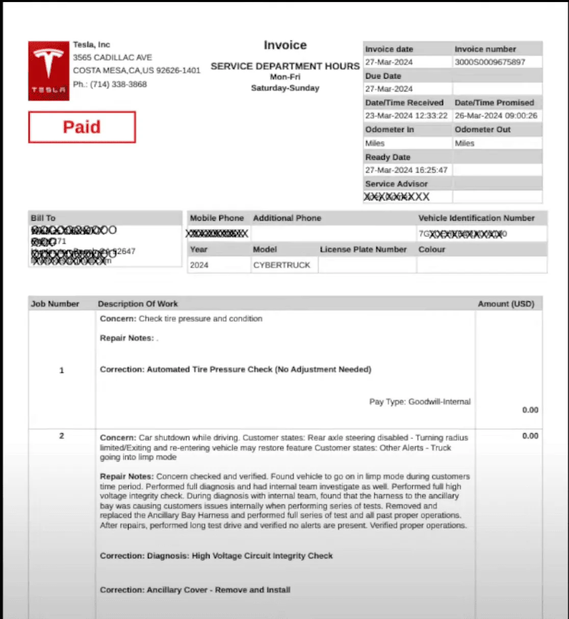 Tesla Cybertruck Worst delivery in my life (truck died in 5 minutes) UPDATE: FIXED Screenshot 2024-04-01 at 4.54.11 AM