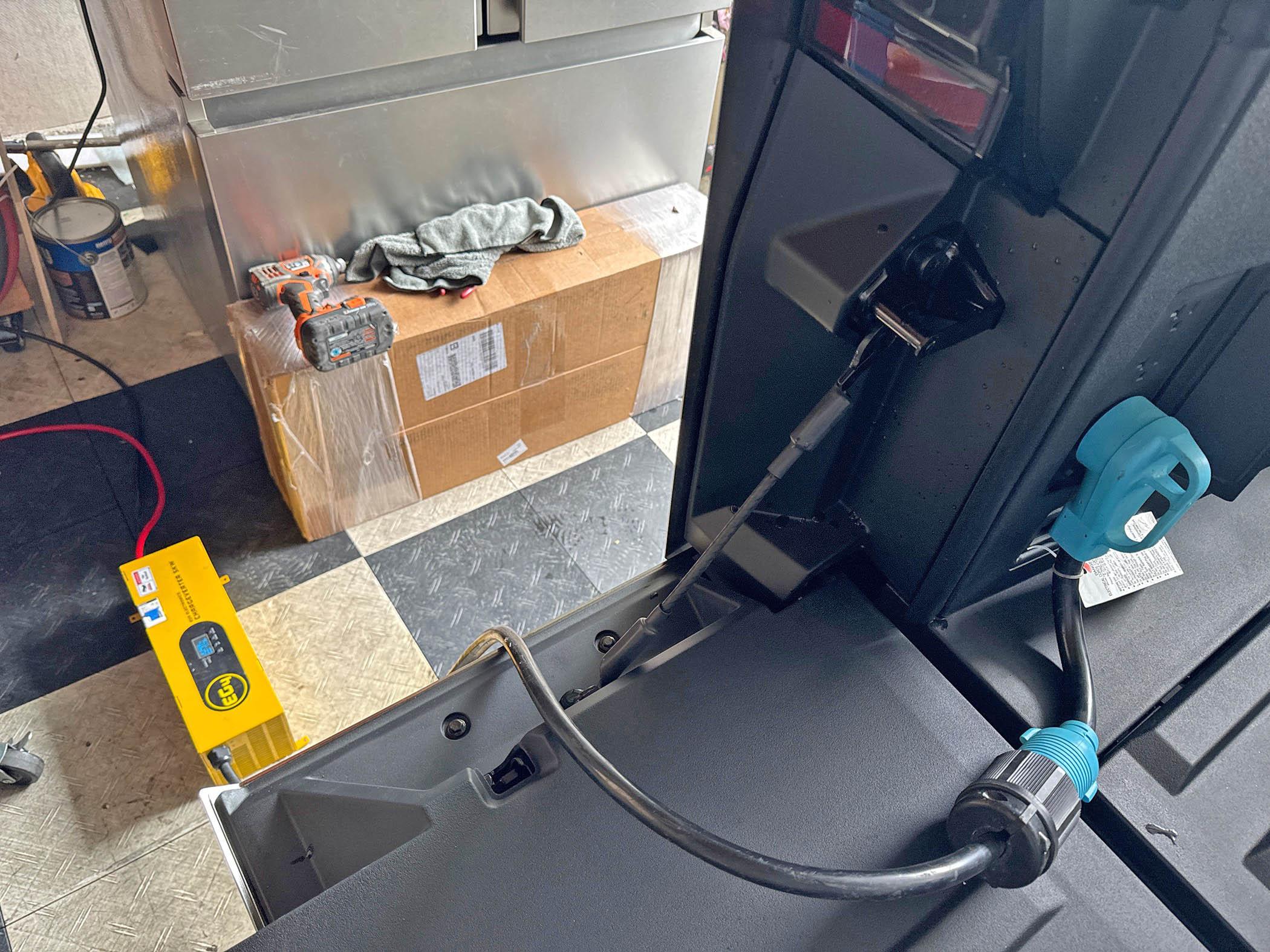 Tesla Cybertruck No Powershare Hardware, No Problem! My Cybertruck setup as a home power generator image