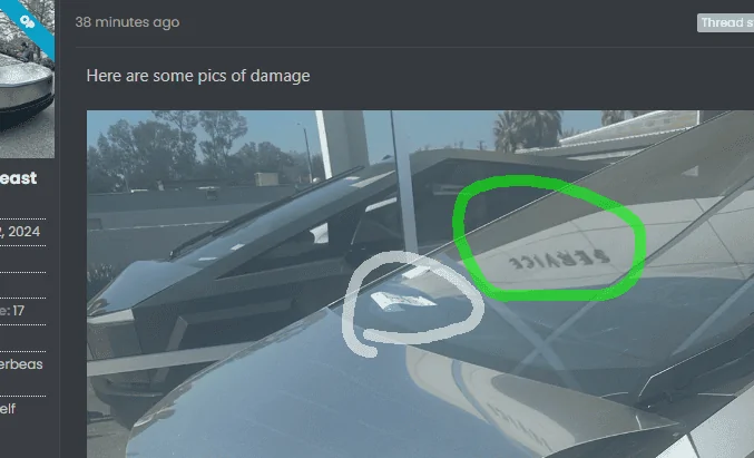 Tesla Cybertruck Brake Malfunction; hit light pole zimage7772