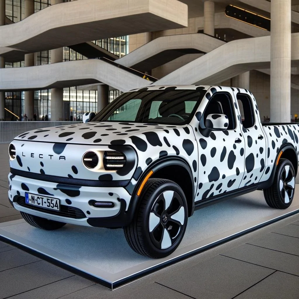 Tesla Cybertruck Two Tone Wrap (Black & White) Cybertruck! 6CF2F198-AC55-44F3-87DE-5F72A7539FFD