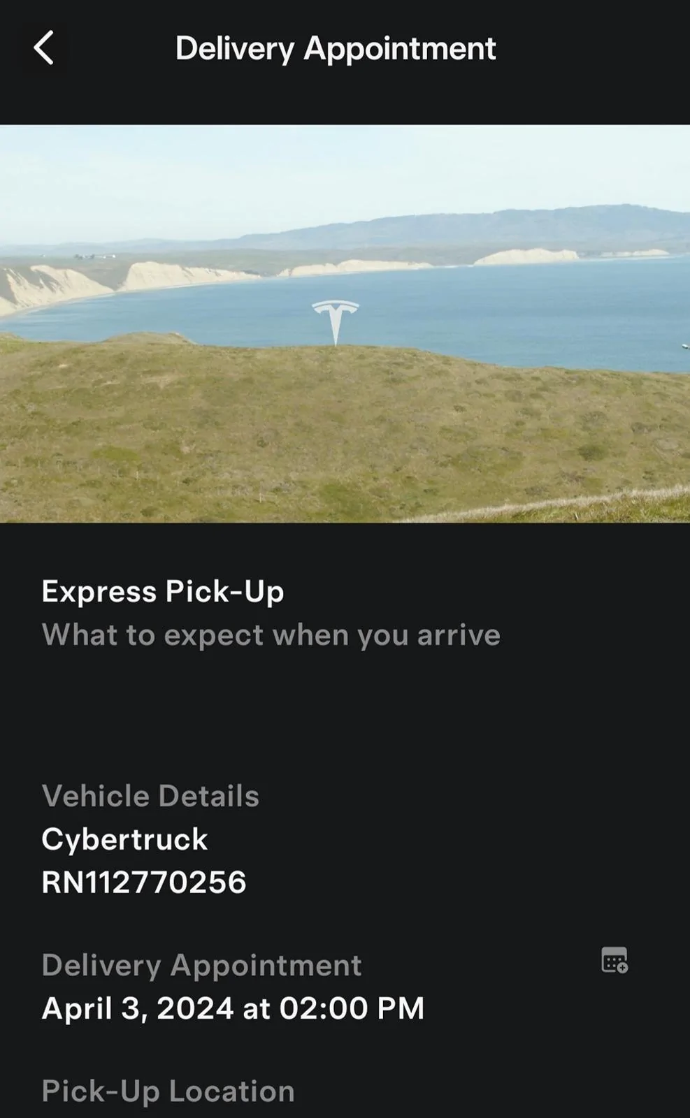 Tesla Cybertruck April deliveries Screenshot_20240402_184720_Tesla