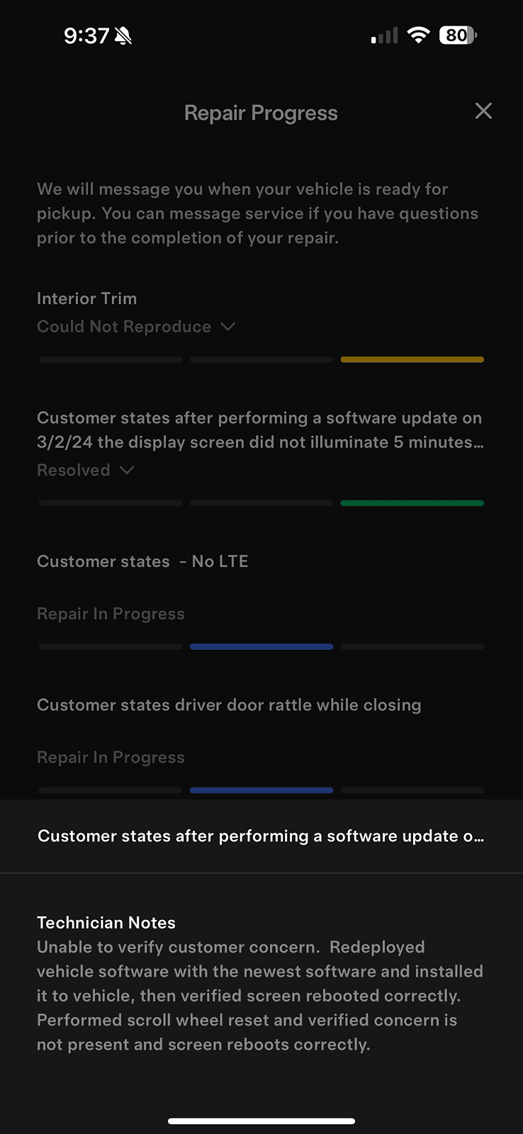 Tesla Cybertruck Issue: screen went blank after 24.2.8 Update. Service Center fix underway IMG_7933