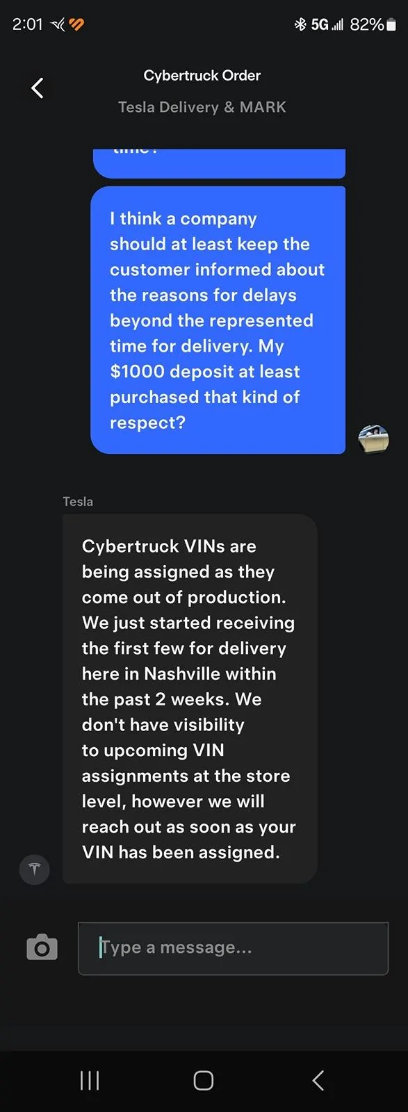 Tesla Cybertruck How many People have Ordered in December and Still dont have a VIN? Screenshot_20240403_140159_Tesla