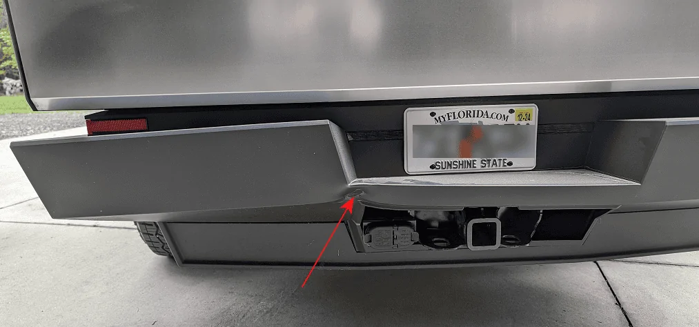 Tesla Cybertruck PSA: Be Careful With Air Suspension Automatic Lowering! Have clearance under truck & bumpers - to prevent damage like this 1712182907964-g0