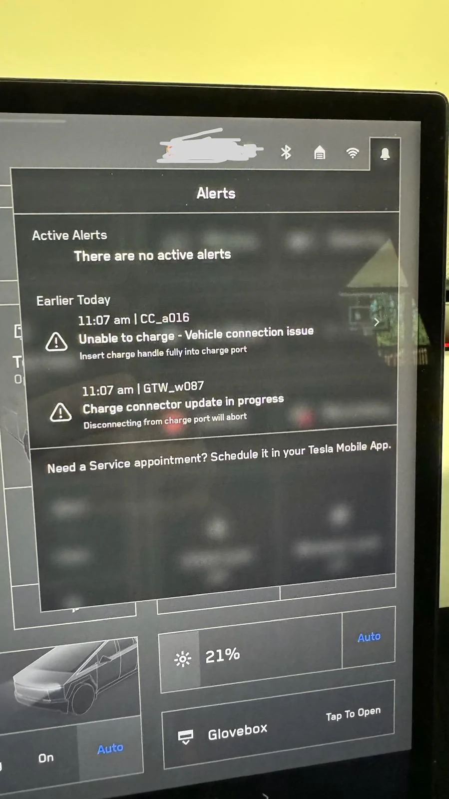Tesla Cybertruck Charging Error cc_a016 - unable to charge IMG_7950