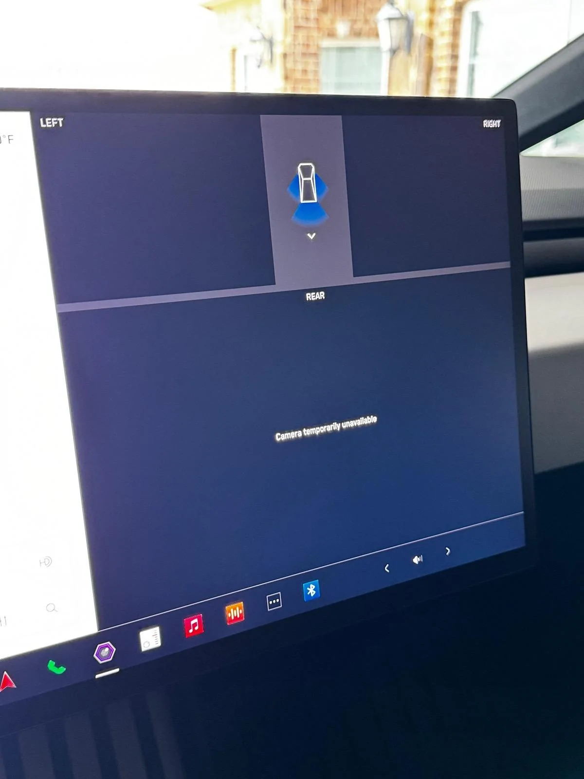 Tesla Cybertruck Camera Temporarily Unavailable error message IMG_1658