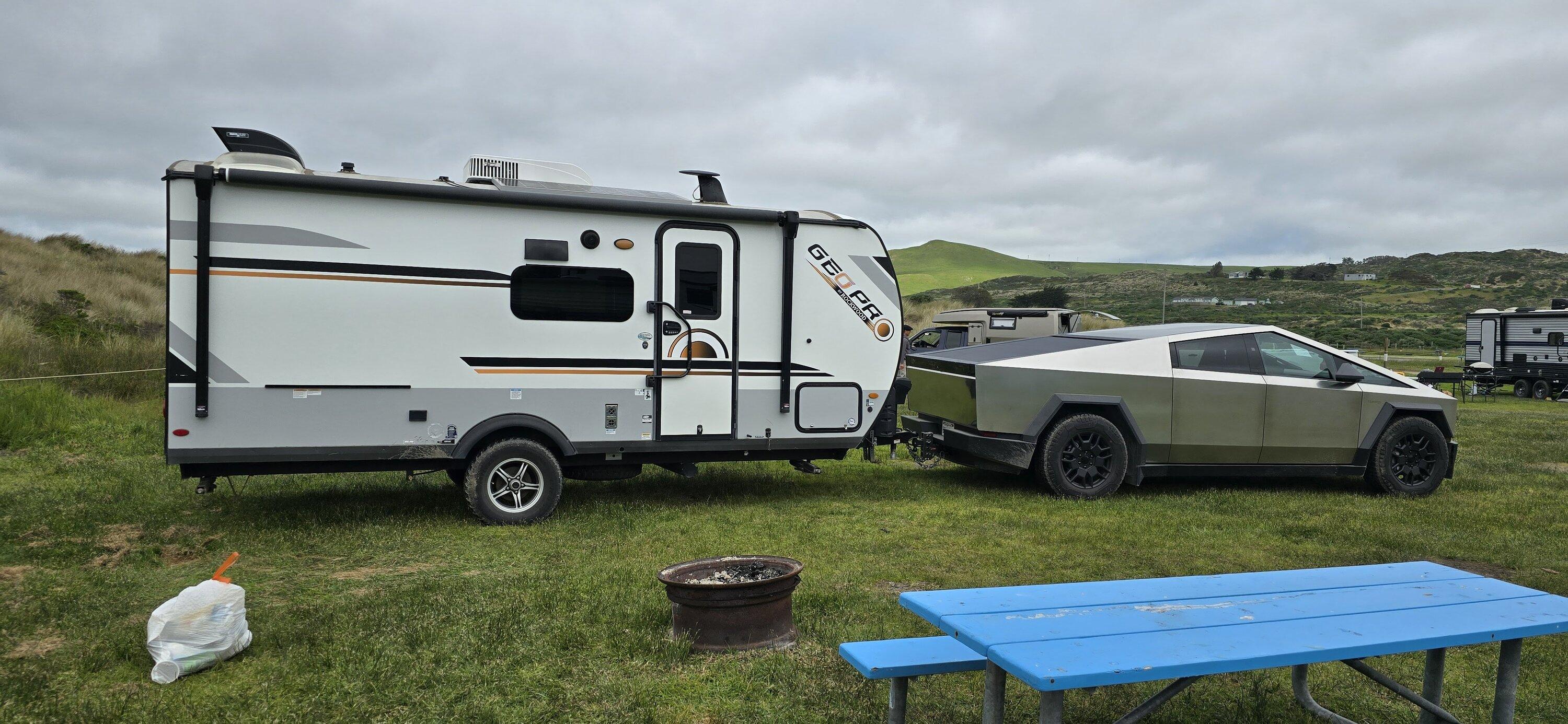 Tesla Cybertruck Camper trip to the beach - tow report with Cybertruck 20240403_124215 (1)