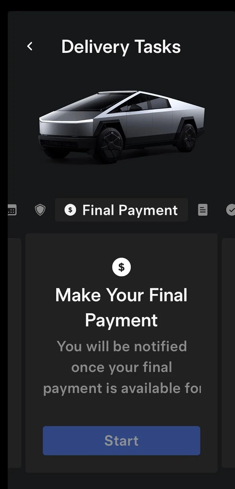 Tesla Cybertruck Trade in value. Final payment. But no VIN? IMG_1674